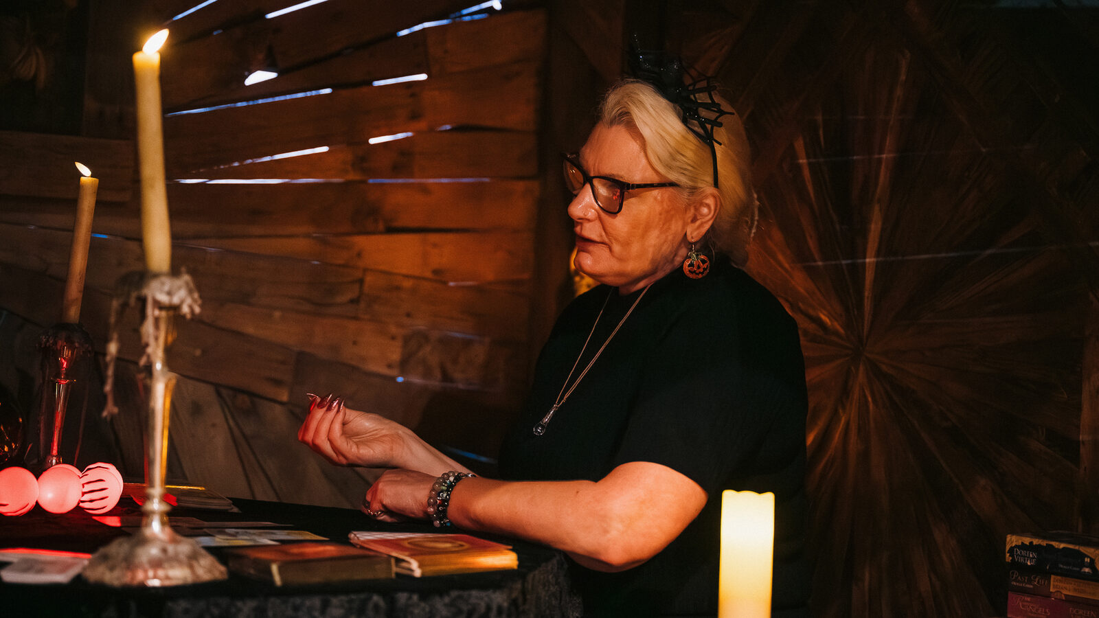 Tarot reader at Seasons Halloween